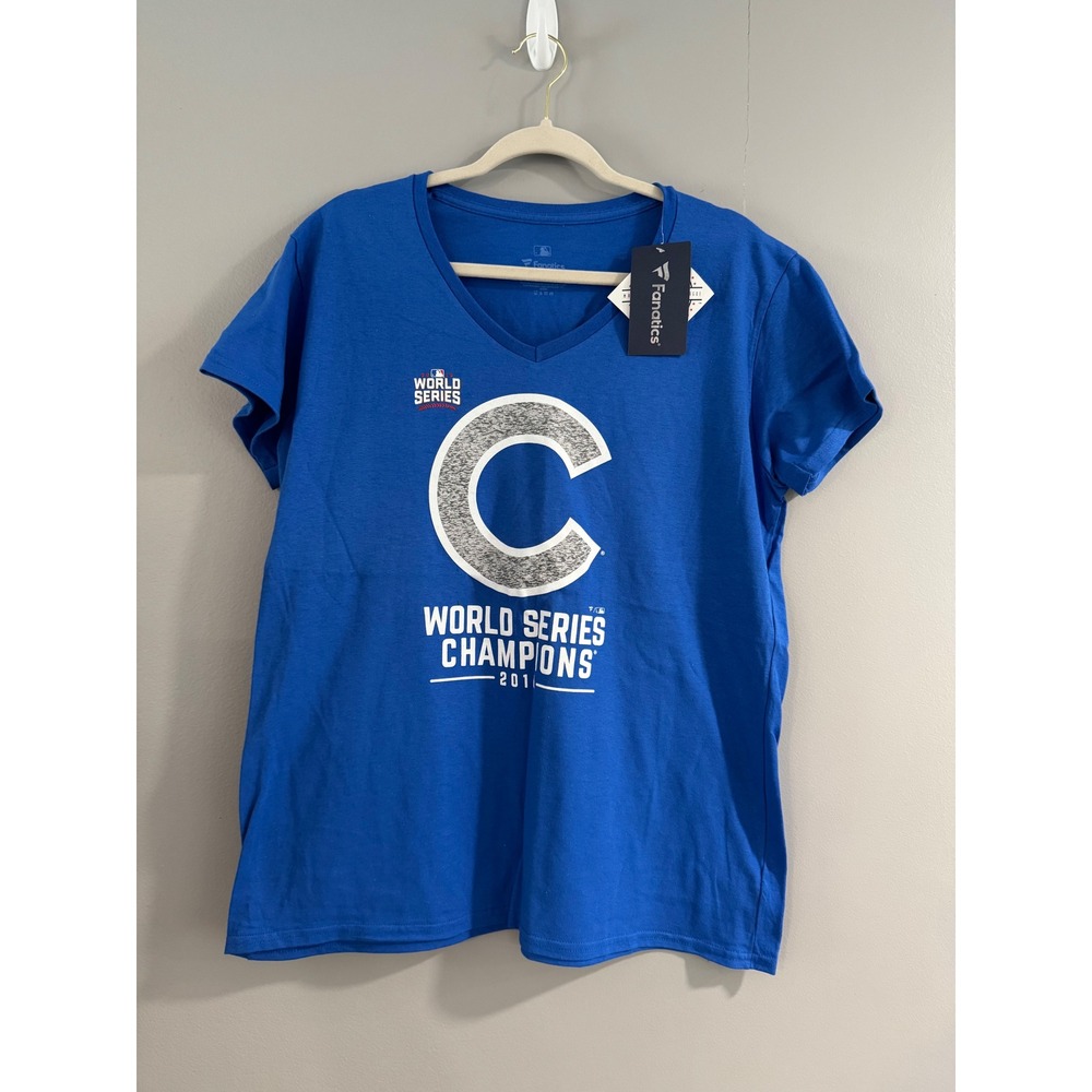 Chicago Cubs Womens T-Shirt Fanatics World Series Champions MLB‎ Baseball
